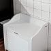 SoBuy FSR40-W,Cesto para la Colada,Canasto para la Ropa Sucia con un Saco,Blanco,ES