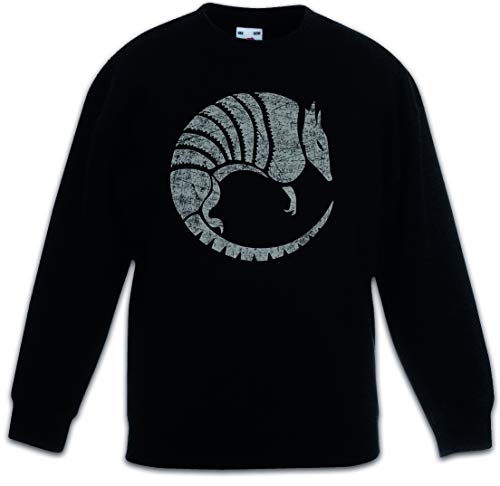 Pullover noir pour enfant Urban Backwoods Armadillo au motif graphique unique