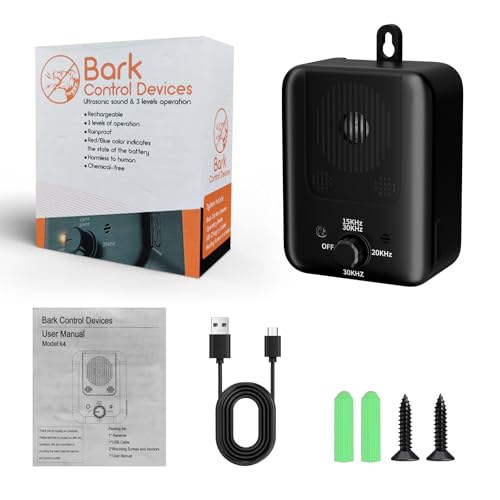 Anti Bell Gerät Hunde, 3 Modi Antibell Ultraschall Gerät, 33 Fuß Stopp Hundebell Gerät, IPX4 Wasserdichtes Anti-Bell-Mittel für Hunde das Training Großer Kleiner Hunde im Freien Innenbereich Antibell