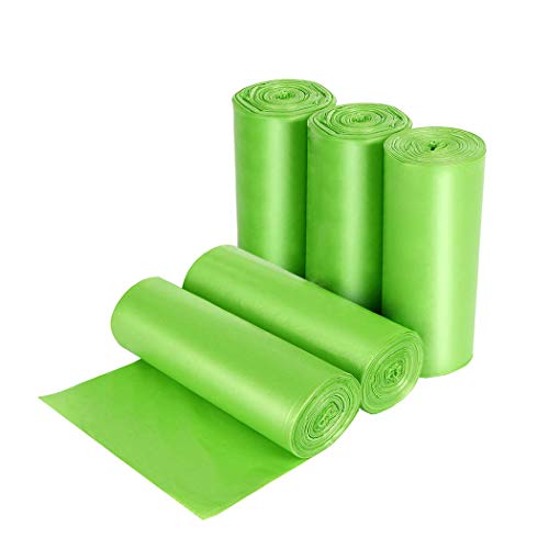 Compostable Trash Bags, 2.6 Gallon Small Disposable Compost Bags 150 Count Garbage Bags Made From Psm Starch-Based For Kitchen Bathroom Bedroom Office Trash Can #TOP1