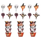 Faciles à utiliser : décorez rapidement et facilement vos cupcakes, vous faisant gagner du temps lors de vos préparatifs de fêtes. décorations pour cupcakes d'halloween, décorations pour gâteaux d'horreur