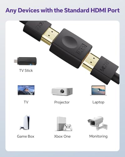 VCE (2 Pack) HDMI Female to Female Adapter Gold Plated High Speed HDMI Female Coupler 3D&4K Resolution