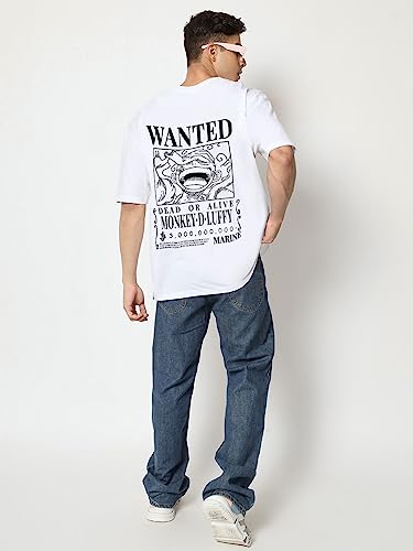 Image of ComicSense.xyz Unisex One Piece Anime Oversized T Shirts for Men and Women, 5th Gear Bounty Printed Drop Shoulder Tshirt