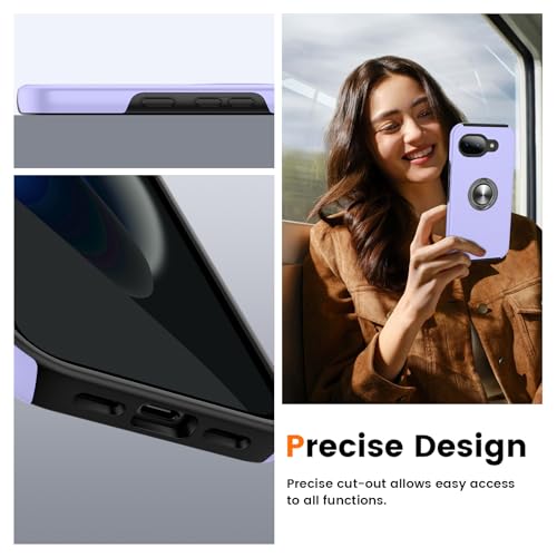 Coque Google Pixel 10A antichoc béquille violette et verre de protection