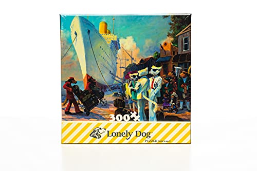 Ivan Clarke Lonely Dog Puzzle â€“ Illustrated Dog Puzzle for Adults & Children 9+ â€“ Premium 300 Piece Puzzle with Dog Artwork - Lonely Dog Jigsaw Puzzle Game, The Mad Piper