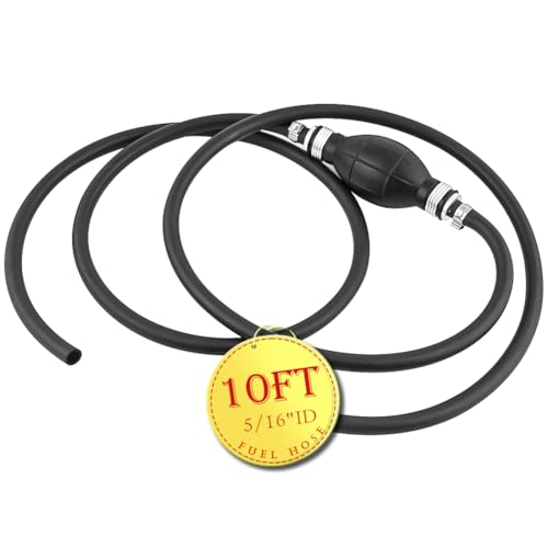 Afa Motors Fuel Line Hose 5/16 inch Boat Fuel Line with Primer Bulb Fuel Line Assembly for Outboard Boat Motor RVs Marine Fuel Line