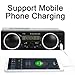 Single Din Car Stereo Bluetooth,1 Din 12V-24V Car Radio with Two Built-in Speakers, Car FM Audio Multimedia Player with USB AUX-in TF Card Port