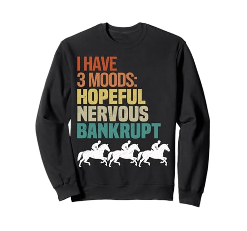 Corse di cavalli Grafica Divertente Horse Race Design Equestre Felpa