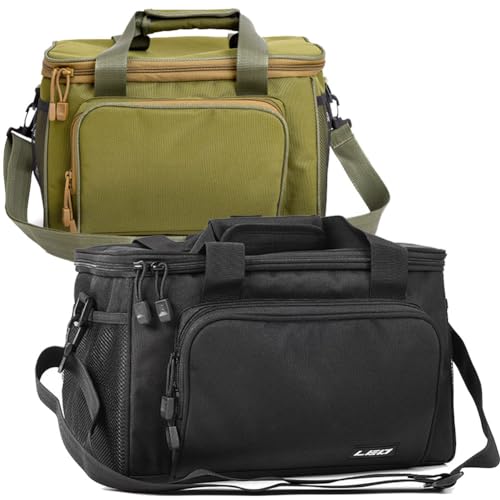 Thecom フィッシングバッグ 釣りバッグ 釣り袋 多機能 ショルダーバッグ 大容量 オックスフォード布 タックルバッグ 釣り用 ヒップバッグ 肩掛け可能 釣具タックル バッグ ツールバッグ 自転車 アウトドア 登山 旅行用 (2Wayタイプ ブラック&