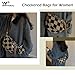 VEPONOIX Women's Checked Pattern Fanny Pack with Headphone Bag, Fashion Checkered Fanny Pack