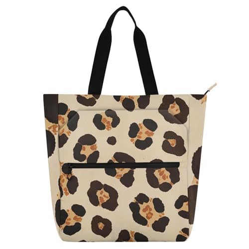 Bolsa de mano de leopardo para ir a la playa y de compras con total comodidad