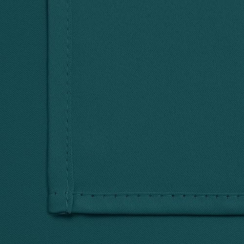 Yakamok Blackout Curtains for Bedroom 2 Panels Set 84 Inch Length Thermal Insulated Room Darkening Dark Black Out Drapery Grommet Window Treatments Drapes for Living Room,52x84, Dark Teal