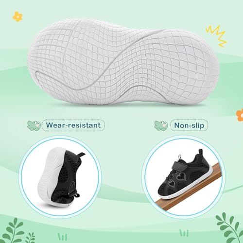JIASUQI Toddler Shoes for Baby Girls Sneakers Barefoot Walking Shoes Running Tennis Shoes2