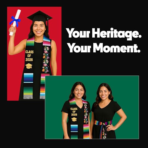 Serape Scholars Mexican Graduation Sash Class of 2026 | Mexican Graduation Stole | Estolas de graduacion 2026 - Thumbnail 5