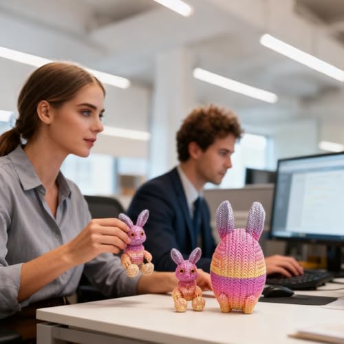 Lapin de Pâques imprimé en 3D générique pour décoration de table - 3