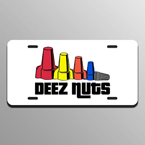KCDDeez Nuts Printed Vanity Front License Plate Tag KCFP161