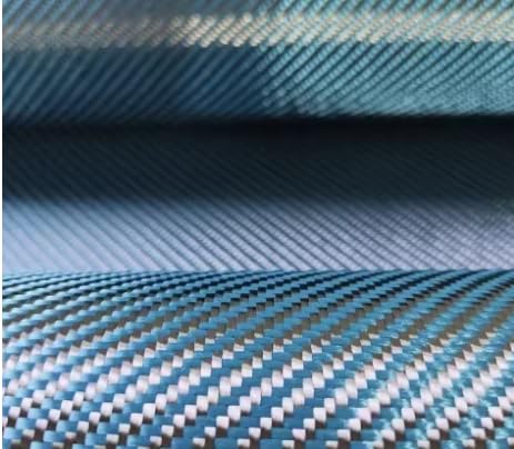 3K 200gsm 2x2 Red Blue Yellow Kevlar & Carbon Fiber Mixed Fabric Twill 50" / 100/150/m Aramid Fiber Hybrid Carbon Kevlar Cloth (Red, 50cm witdh x 1.5m)