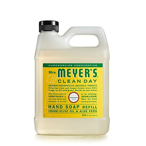 Mrs. Meyer's Hand Soap Refill, Made With Essential Oils, Biodegradable Formula, Honeysuckle, 33 Oz #TOP1