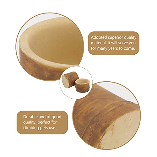 POPETPOP 2Pcs Alimentadores de Bambu Bacia Bacias de Água Para Animais de Estimação para Aranha Tart
