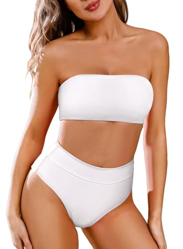 Pink Queen Women's Removable Strap Wrap Pad Cheeky High Waist Bikini Set Swimsuit