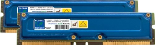 Memoria RAM RIMM 512MB PC800 ECC Kit de 2x256MB para Reparar Caídas en Estaciones de Trabajo
