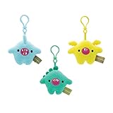 Toymail Weensie: Silly Sound Maker Clips, Hank a Dino, Bitsy a Bat, Gory a Shark (set of 3)