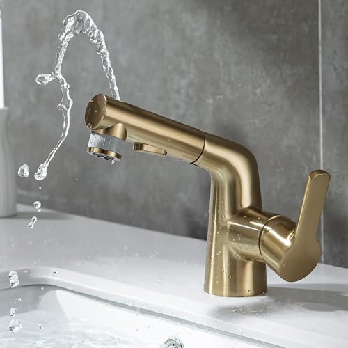Robinet de lavabo relevable avec douchette pour simplifier vos matins