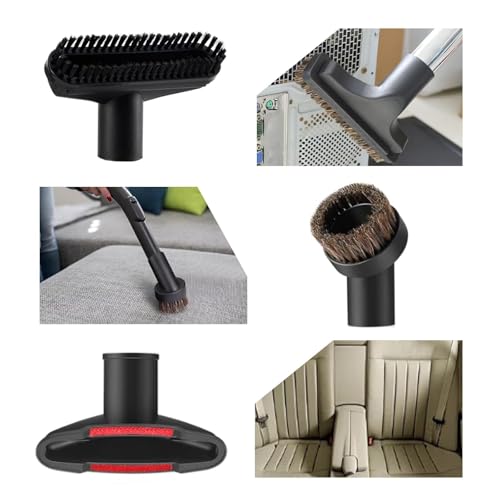 Image of 11 Pcs Universal vacuum brush attachment, vacuum accessories and attachments, 1 1 /4 inch vacuum attachments for shop vac accessories, Floor Brush Vacuum Extension Wand Vacuum Hose Adapter