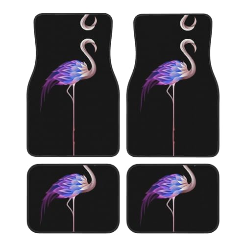 Tapis de voiture flamant rose avec surface antidérapante universelle