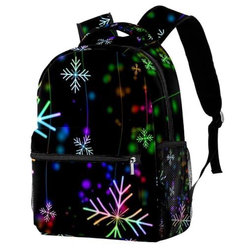 Sac à dos d'école léger contre le mal de dos - Grand cartable brillant pour ados et femmes