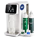HO3 Home One Auftisch Osmoseanlage für Trinkwasser mit 4 Temperaturstufen (RT, 50, 85, 95°C), 10 Stufen Wasserausgabe, mit Echtzeit TDS, MicroShield Filtertechnologie, Wasserfilter (Weiß)