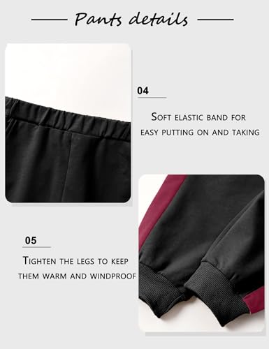 Image of Toddler Boy Clothes Long Sleeve Hoodie Sweatsuits Tops and Pants 2Pcs Boys Fall Winter Outfits Set