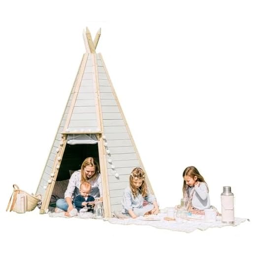Creative Wooden Teepee Tent for Kids
