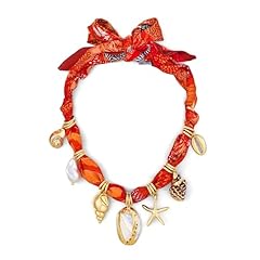 Red Scarf with Large Shells