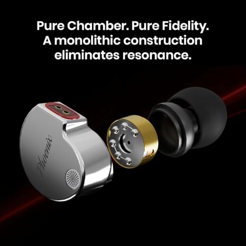Image of CCA Concept Kart Phoenix Dual Magnet Dynamic Driver IEMs, 10mm LCP Diaphragm, Harman-Tuned, Silver-Plated Detachable Cable, Wired in-Ear Monitors for Studio (DrkGrey-TypeC-Nomic)