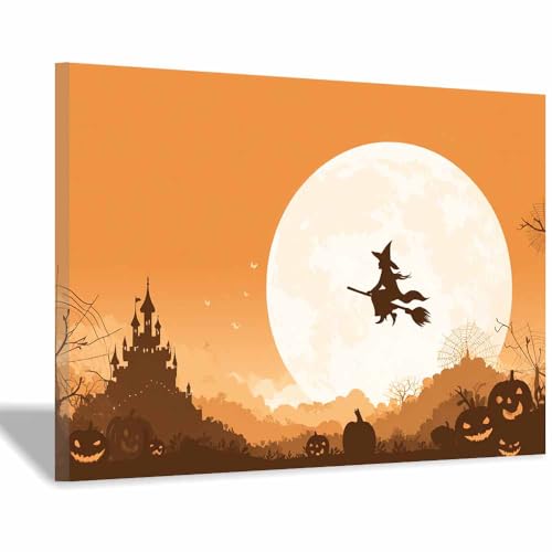 Poster d'horreur classique encadré 70x100cm art mural Halloween de luxe dorure