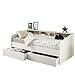 Produktbild Funktionsbett Sleep 90 * 200 cm Weiß inkl. Bettschubkasten Regalwand Kinderbett Jugendbett Bettliege Bett Jugendzimmer Kinderzimmer Gästezimmer