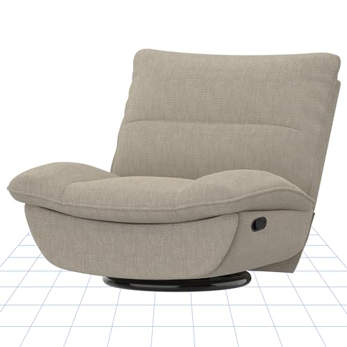 FLEXISPOT Sillón Relax Reclinable, Sillon Giratorio con Función Mecedora, Sófa para Tele con Respaldo Ajustable, Silla Relax para Mayores y Madres Lactantes-Beige