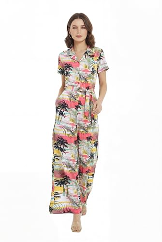Image of Hawaii Hangover Family Matching Hawaiian Clothes, Neon Sunset Pink | Family Matching Hawaiian Clothes, Neon Sunset Pink, lightweight rayon, machine washable, tropical floral print, luaus