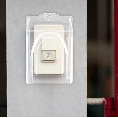 Evita averías de lluvia con este protector de timbre exterior transparente 6