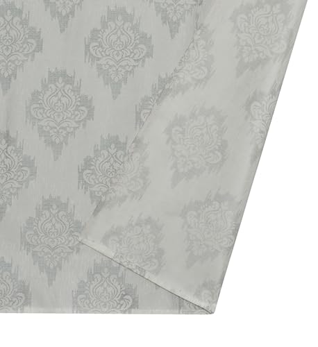 Image of Yarnis Polyester Damas Printed Room Darkening Curtains 9 Feet Long for Door & Windows Living Room, Grey, Parda, 1 Piece