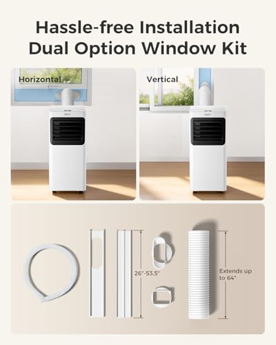 16000 BTU Portable Air Conditioners for Large Room up to 750 Sq. Ft., 5-in-1 Smart AC with WiFi App, Remote Control, Fast Cooling, Dehumidifier, Fan, Sleep Mode, 24H Timer & Window Kit - Image 5
