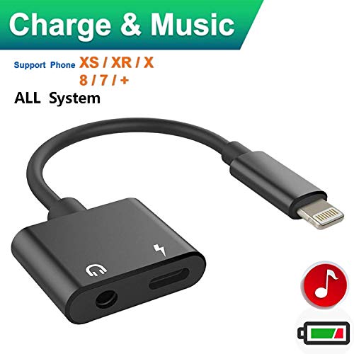 Headphone Adapter for iPhone Adapter 3.5mm Jack Dongle Earphone Connector Convertor 2 in