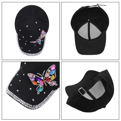 Gorra deportiva de mujer con mariposa y strass miniatura 5