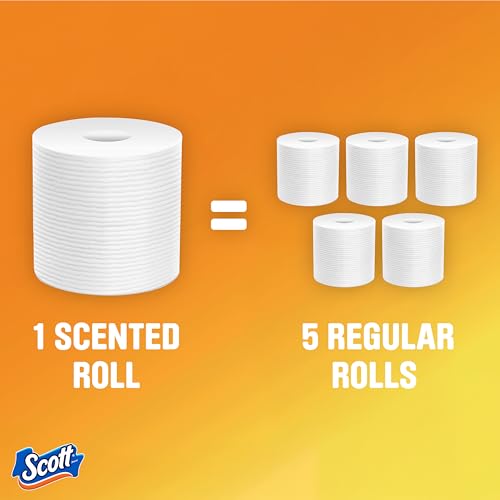 Scott ComfortPlus Toilet Paper with Soft Lavender Scented Tube, 12 Mega Rolls, 310 Sheets per Roll, Septic-Safe, 1-Ply Toilet Tissue - 6
