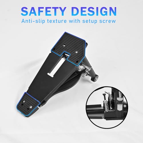 ALLCIFP Double Bass Drum Pedal, Double Kick Pedals for Acoustic Electric Drum Set, Dual Chain Drive, Brushed Alloy Footboard, with 2 beaters, for Home Stage Practice Performence, by ALLCIFP