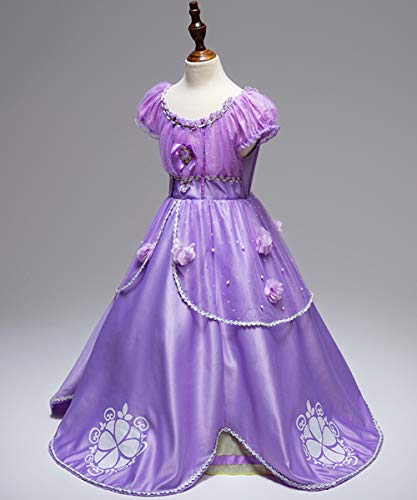 REXREII Ragazze Vestito da Rapunzel Carnevale