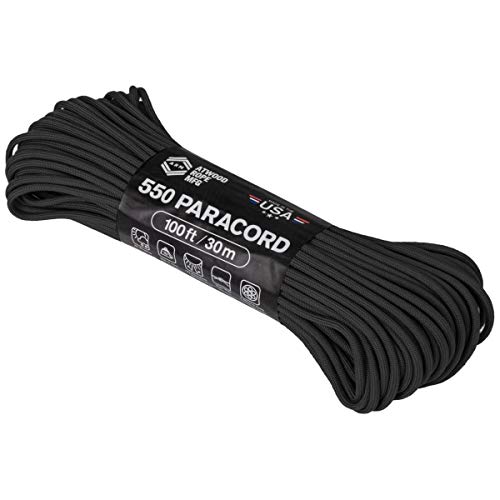 Atwood Rope 100ft 550 Paracord Nero