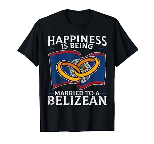 Belizean Marriage Belize Married Flag Wedded Culture T-Shirt