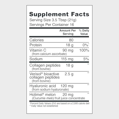 Vital Proteins Collagen Peptides for Women - 20g Hydrolyzed Collagen, Vitamin C, Hyaluronic Acid, Reduce Fine Lines & Wrinkles, Verisol & Holimel - Skin Complex Supplement, Unflavored 11.9oz Powder - Thumbnail 2